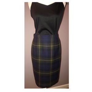 Escada Wool Plaid Skirt
